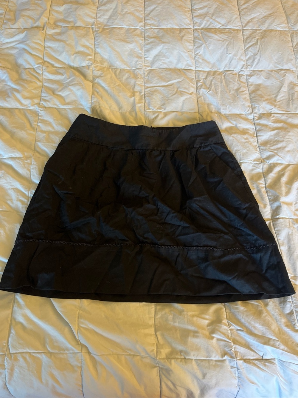 LOFT Women's Pencil Skirt Knee Length Black Solid Regular Size 6